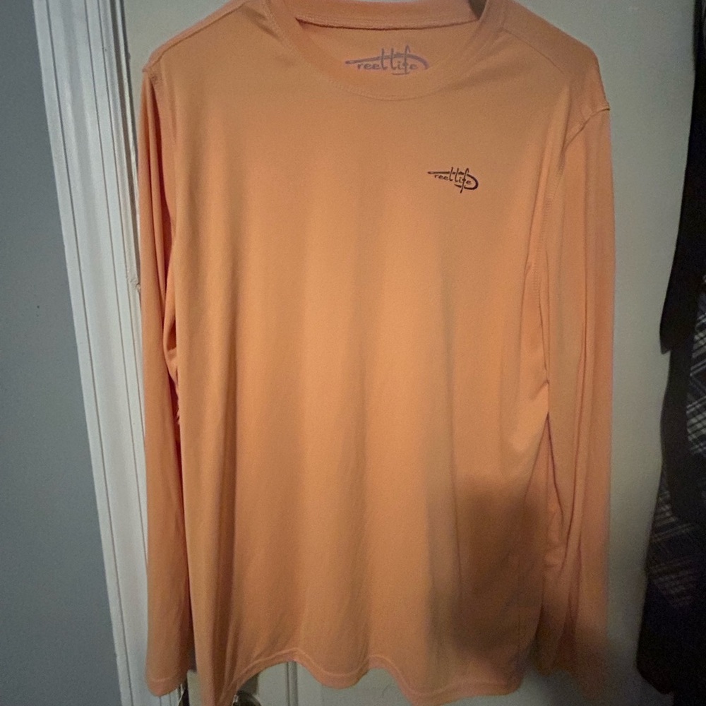 Real Life Men's Orange Long Sleeve Tee